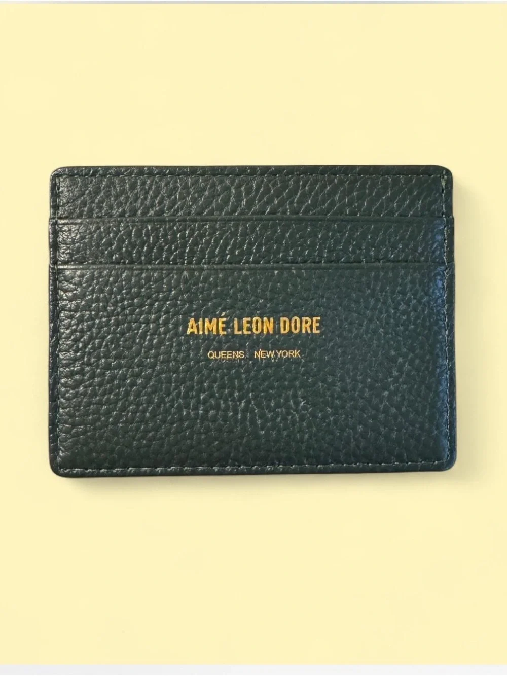 Aimé leon dore green leather cardholder